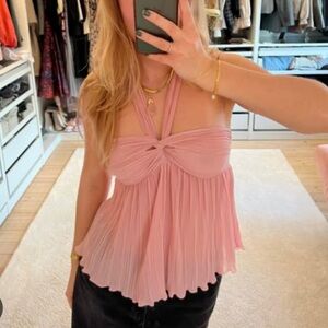 Pink top blouse
